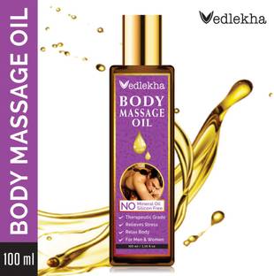 Vedlekha Full Body Massage OIl For Relieves Stress Relaxes Body Therapeutic Grade Oil For Men & Women-