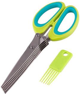 Cierie Vegetable Chopper Paper Shredder cutting scissor Stainless Steel Herbs Scissor