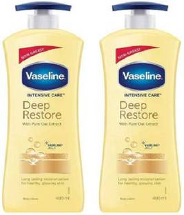 Vaseline body lotion deep restore moisturising body 400 ml X 2