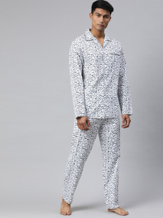 Printed night suit for men clearance