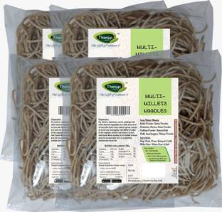 THANJAI NATURAL MULTI-Millets Noodles 180g X 4 (Processed with Natural Ingredients , No Chemicals and No Preservatives) Instant Noodles Vegetarian