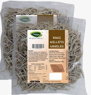 THANJAI NATURAL Ragi Millets Noodles 180g X 2 (Processed with Natural Ingredients , No Chemicals and No Preservatives) Instant Noodles Vegetarian