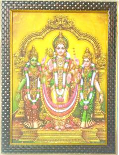 Framania LORD MURUGAN WITH DEVASENA AND VALLI Religious Frame