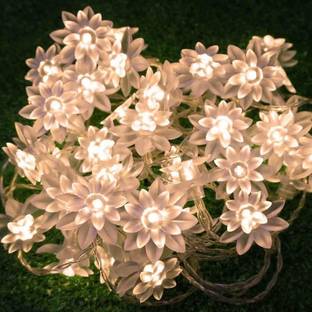 PragAart 16 LEDs 4.01 m Yellow Steady Flower Rice Lights