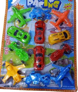 quic Combo of 2 of 12 Pcs Pull-Back Unbreakable Vehicle