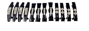 S Mark Smark Hair Back Clips/Backpi0n Multi Design with Stone for Women & Girls Pack of 12 Back Pin