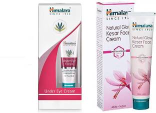 HIMALAYA UNDER EYE CREAM_15gm & NATURAL GLOW KESAR FACE CREAM_50g ( 2 items in pack )
