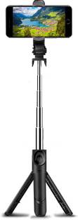 BUY SURETY New Arrival High Quality 3in1 Selfie Stick multi-function Wireless Bluetooth XT-01 , XT-02 Selfie Stick with Remote Shutter 360 Rotate Extendable Handheld Foldable Mini Tripod Stand for Smartphones Professional Remote Control Selfie Stick Monopod Kit, Tripod