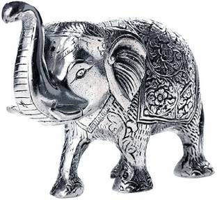 HandiKraft Creations Metal Elephant Statue Decoration Decorative Showpiece  -  12 cm
