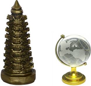 shakti Education Tower for Student With Globe Combo Decorative Showpiece  -  11 cm