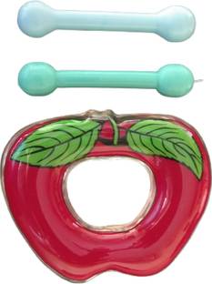 Enorme Water Filled Soft BPA-Free Cooling Apple Shape Teether with Free Teething Sticks for Infants, Safe Easy Teething and Chewing Teether