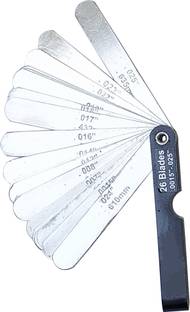 Inditrust Feeler Gauge 26pc Blade Size .0015" to .025" Marking Gauge