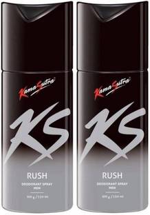 Kamasutra Kama Sutra Ruse Deodorant Spray for Men 300 ml (Pack of 2) Body Spray - For Men Deodorant Spray  -  For Men