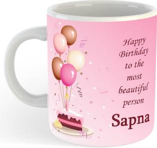 PASHUPATASTRA "Sapna" Happy Birthday Printed Beautiful Gift For Kids , Sister , Friend , Birthday Wish, Gift With Glossy Finish Vibrant Print Ceramic Coffee Mug