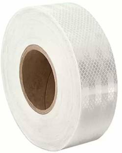 MEDBUDDY Radium Reflective for safety and Warning Tape, Reflector Sticker High Intensity 50.8 mm x 50 m White Reflective Tape