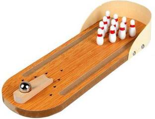 Kishore collection ECO Friendly WoodCrafted Stressrelief BowlingSpil Bowling Game Bowling