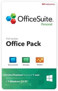 MobiSystems OfficeSuite Personal Compatible with Microsoft® Office Word Excel & PowerPoint® | Lifetime | for Windows 10 PC |1 User