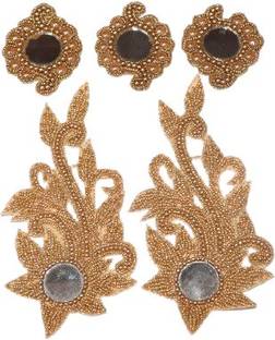 Dealx aari work patch Peacock design combo of 5