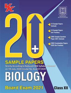20 Plus CBSE Sample Papers Biology Class 12 for 2021 Exam with Reduced Syllabus  - Based on New CBSE Sample Paper-2020 1 Edition