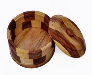 Fleurs De Rocaille Wooden Bread Basket