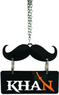 Ridivansh Creations Acrylic Car Hanging KHAN Both Side Car Hanging Ornament