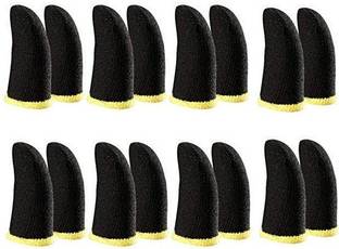 RAJ Controller Finger Cots (Pack of 8) - Black-Yellow  Gaming Accessory Kit