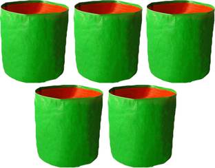 TrustBasket UV Treated Round Terrace Gardening Leafy Vegetable HDPE Grow Bags (Set of 5) Grow Bag