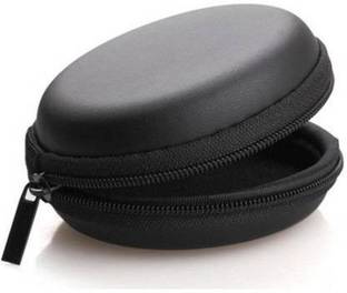 HK STORE Leather Zipper Headphone Case For Universal