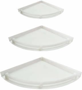 Epraiser ABS Unbreakable Premium HQ Corner Shelf for Storage and Bathroom Accesssories Plastic Wall Shelf
