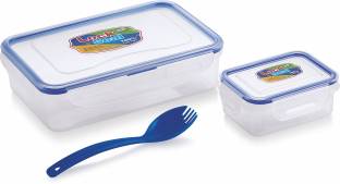 SKI Transparent Lock and seal 800 Plastic Lunch Box 2 Containers Lunch Box