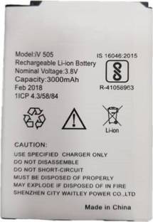 super battery Mobile Battery For  IVoomi Me5 IV 505 3000mAh (ORIGINAL TESTED BACKUP GUARANTEED 100%)