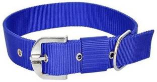 Quickato Good Quality Nylon 1 inch Blue Dog Collar, Dog Belt Neck Size 38cm to 48cm Dog Everyday Collar Dog Head Collar