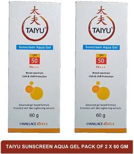 Taiyu Sunscreen - SPF 50 PA+++ sunscreen aqua gel - best sunscreen gel(pack of 2)60g