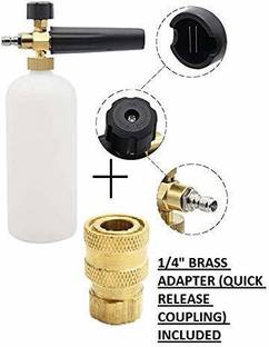 Kuber Foam Spray Gun for Cleaning Cars and Bikes a high Pressure 3000 PSI Blaster with M22-14mm Thread Size (1-Unit, Black White) and 1- brass connector Spray Gun