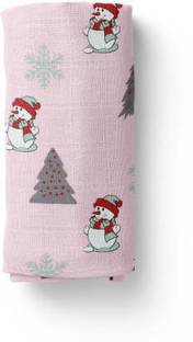 Mom's Home Cartoon Crib Swaddling Baby Blanket for  AC Room