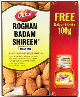 Dabur Badam Roghan Tail (With 100g Honey) for Strong and Healthy Hairs Hair Oil