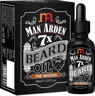 Man Arden 7X Beard Oil (The Woods) - 7 Premium Oils Blend Supports Beard Growth & Nourishment 30ml Hair Oil