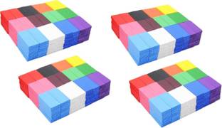 Authfort New Edition 12 Colours Creative Wooden Colored Domino Blocks for Model Building (480 pcs)