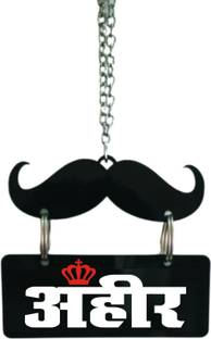 Ridivansh Creations Acrylic Car Hanging AHIR Both Side Car Hanging Ornament
