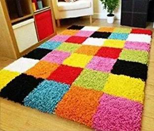 SR Handloom Multicolor Polyester Carpet