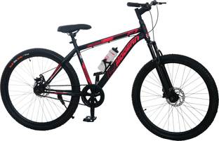 MODERN LX 27.5T Mountain Steel Bike/Cycle Front Suspension (Matte Black-Red) 27.5 T (inch) Mountain Cycle
