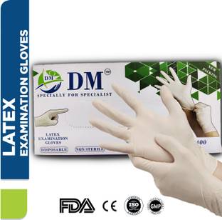 DM SPECIALLY FOR SPECIALIST - Food Grade Latex Examination Gloves Water Proof Home Cleaning Gloves, Industrial White Rubber Gloves (Best Price, 100 % Quality & Quantity Guaranteed) Latex Surgical Gloves