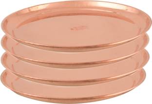 मैजिक मैक्स MAGIC MAX COPPER PLATES SET OF 4 HEAVY GAUGE ITEMS डिनर प्लेट
