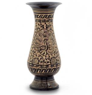 Kaarigar Antique Golden Minakari Work Flower Vase -168 Decorative Showpiece  -  13.969999999999999 cm