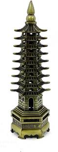 Plus Value Feng Shui Education Pagoda Metal Tower For Students Education, Memory & Studies Decorative Showpiece  -  15 cm