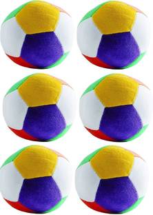 ReneReit Stuffed Soft Toy Plush Ball for Kids Babies Small Set of 6  - 6 cm