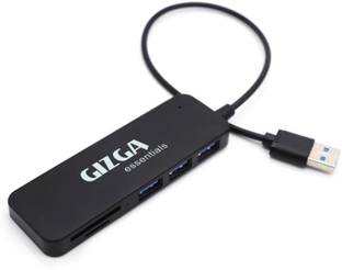 Gizga Essentials USB Hub 5 in 1, 3 USB 2.0, 2-Port Card Reader, SD TF Data Transfer Upto 480Mbps GE-GU10 USB Hub