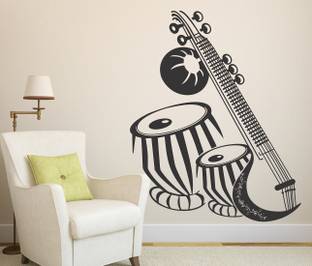 WALLSTICK 45 cm Musical Instruments wallsticker Self Adhesive Sticker