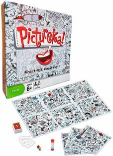 DIKUJI ENTERPRISE Pictureka Board Games Eye Sight Challenging Board Game Children Toy 105 Cards Family Game English Version Board Game Accessories