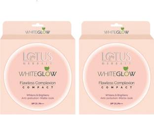 LOTUS HERBALS Whiteglow Flawless Complexion Compact SPF25 PA+++ (Pack of 2) Compact